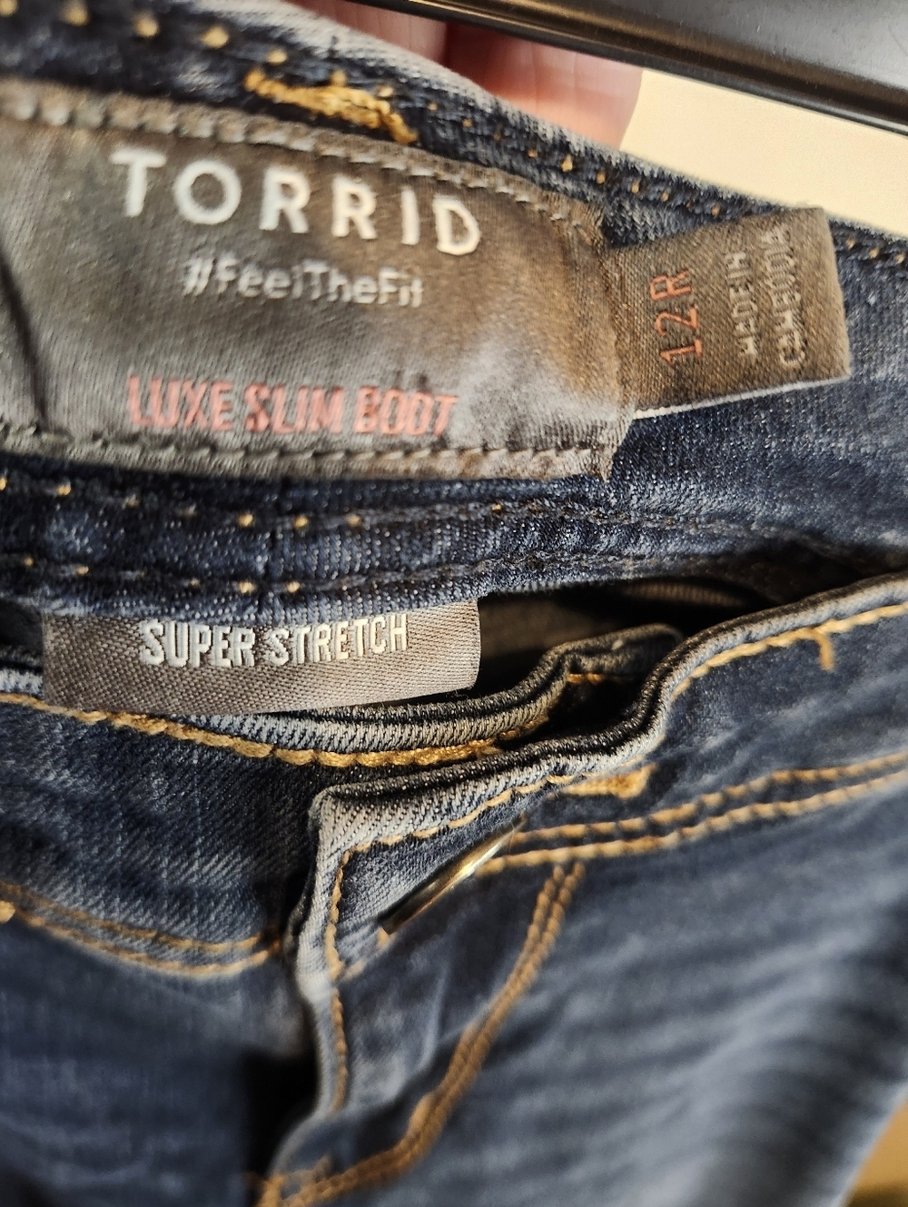 Torrid Denim Slim Luxe Bootcut Jeans Size 12 Regular Hippy Boho Chic Casual Wear - Picture 7 of 8